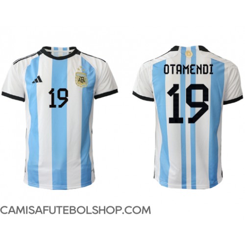 Camisa de time de futebol Argentina Nicolas Otamendi #19 Replicas 1º Equipamento Mundo 2022 Manga Curta